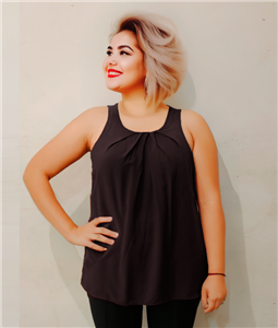 BLUSA PLUS SIZE ALA LARGA VISCOSE LISO